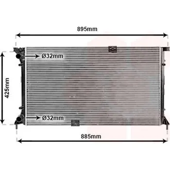 Motor automobilu Chladič, chlazení motoru VAN WEZEL 43002313
