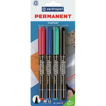 Kancelářské potřeby Popisovač CENTROPEN 2846 - sada 4ks blistr 1,0 mm