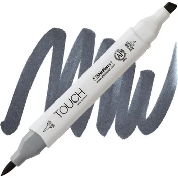 Lihová fixa TOUCH oboustranná Brush & Chisel, CG8 Cool grey