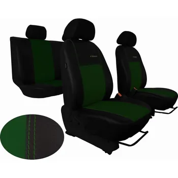 Ochranný autopotah Autopotahy HYUNDAI i20 I, od r. v. 2008-2014, EXCLUSIVE kůže zelené
