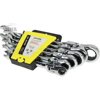 Klíč Silver Očkoploché klíče kloubové s račnou 8-19mm