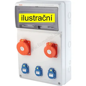 v465-6kA - ZSF30200000.1 /3952 Zásuvková skříň IP44 jištěná s chráničem 40/4/003