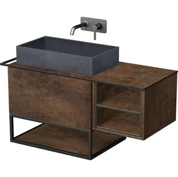 Koupelnový nábytek Koupelnová skříňka pod umyvadlo Naturel Oxo 110x58x50 cm měď mat OXO110L701ZKDLM