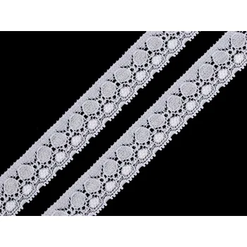 Elastická krajka šíře 17 mm bílá