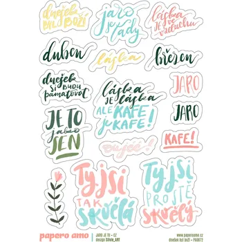 samolepka Papero amo - Samolepky arch - JARO JE TADY / Dnešek byl boží