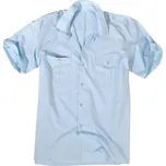 Košile SERVIS krátký rukáv na knoflíky SVĚTLE MODRÁ