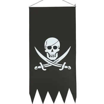 Party dekorace Fiestas Guirca Pirátská vlajka 43 x 86 cm