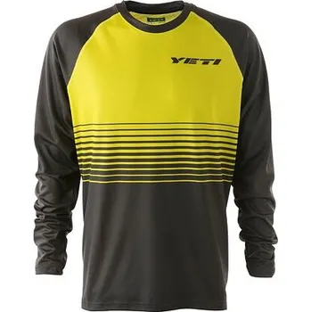 cyklistický dres YETI dres dl.rukáv ALDER phantom/lime velikost M