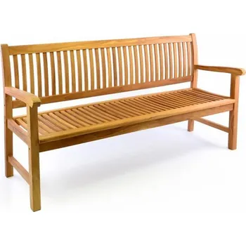Zahradní lavice Masivní zahradní lavice z teakového dřeva pro 3 osoby, 180 cm
