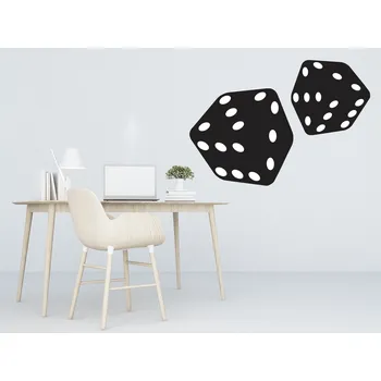 Samolepící dekorace Hrací kostky samolepka na zeď 45 x 31 cm