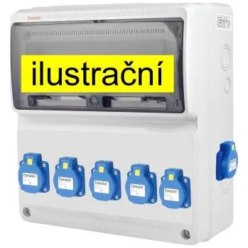 modulární přístroj a rozvaděč v617-6kA - ZSF60000000.1 /3974 Zásuvková skříň IP44 jištěná s chráničem 40/4/003