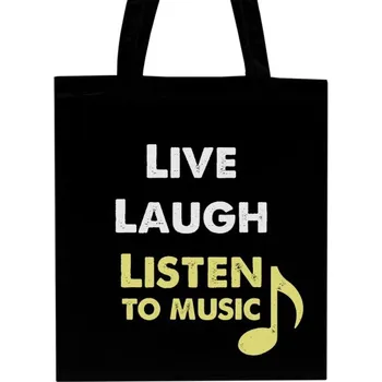Nákupní taška unisex s potiskem Listen to music