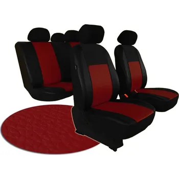 Ochranný autopotah Autopotahy NISSAN PULSAR, se zadní loketní opěrkou, od r.2014, PELLE kůže vínové