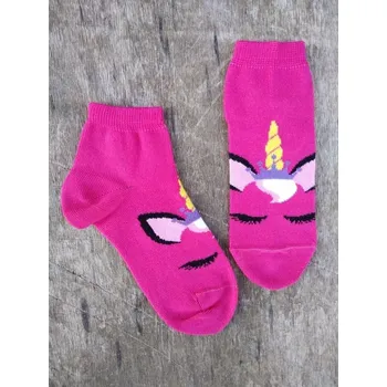 Nízké ponožky Trepon JEDNOROŽEC tmavě růžové 19 - 22