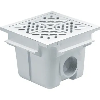 Astralpool čtvercová výpusť s mřížkou z ABS plastu 210 x 210 mm, pro fóliové bazény