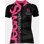 Dámský cyklistický dres Sweep CLASIC D020 black/pink fluo Varianta: XL