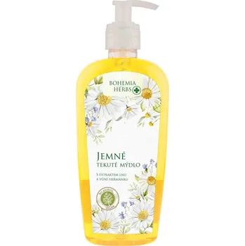 Mýdlo Bohemia Herbs Tekuté mýdlo s extraktem lnu a vůní heřmánku 300 ml