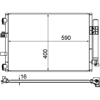 Výparník klimatizace Kondenzátor, klimatizace MAHLE AC 861 000S