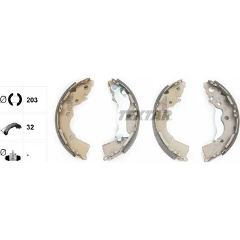 Sada brzdových čelistí Textar 91068900