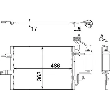 Výparník klimatizace Kondenzátor, klimatizace MAHLE AC 404 000S