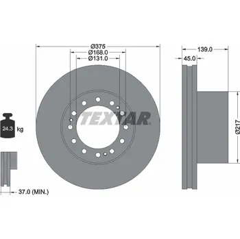 Brzdový kotouč Brzdový kotouč TEXTAR 93105600