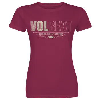 Dámské tričko Tričko z Volbeat - Distressed Logo - Ženy - červená