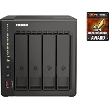 QNAP TS-453E-8G (4core 2,6GHz, 8GB RAM, 4x SATA, 2x M.2 NVMe slot, 2x HDMI 4K, 2x 2,5GbE, 4x USB)
