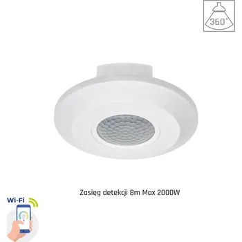 Pohybové čidlo SPECTRUMLED PIR SENSOR 360DEG 2KW 8M 1-10V SURFACE IP20 230V WI-FI/BT SPECTRUM SMART