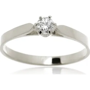 Prsten Zásnubní prsten z bílého zlata s briliantem BP0092F + DÁREK ZDARMA
