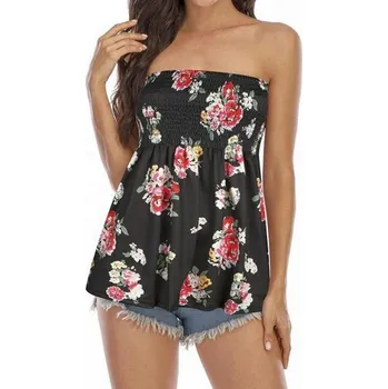 Dámský letní korzetový top v různých barevných variantách bez ramínek Barevná varianta: Barva C, Velikost: XXL