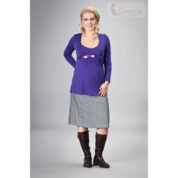 Dámská sukně Gregx Těhotenská sukně ELVIA - šedá s odstínem stříbr. nitky, Velikosti těh. moda S (36)