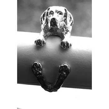Prsten Stříbrný masivní prsten pes bígl - DN176 (Stříbrný bígl prsten)