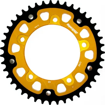 Řetězová sada pro motocykl Rozeta SUPERSPROX STEALTH RST-1792:43-GLD zlatá 43 zubů, 525