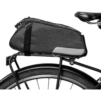 Horské kolo Moonlux brašna k připevnění na nosič - Šedá, 7 litrů