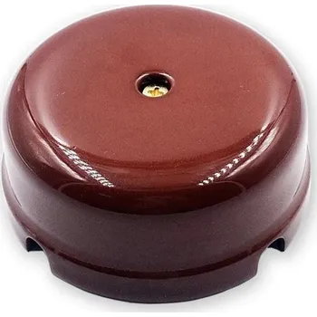 Elektroinstalační krabice Keramická nástěnná rozbočovací krabička, hnědá