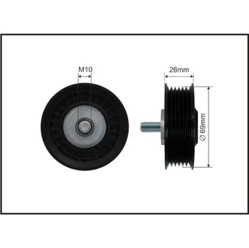 Vratná/vodicí kladka, klínový žebrový řemen Caffaro 84-04