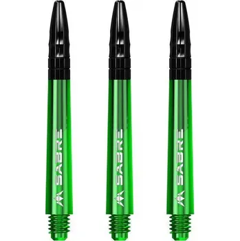 Příslušenství pro šipky Násadky na šipky Mission Sabre zelené kovový top, střední+ 44,5mm