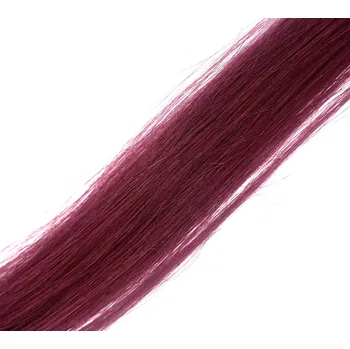 Příčesek Clip in pramínky REMY 45 cm, 4ks - burgundská