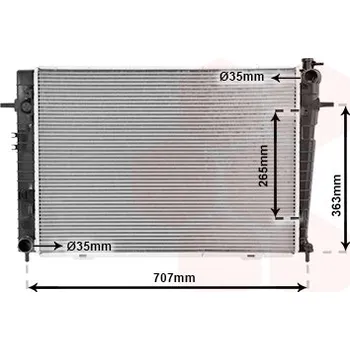 Chladič motoru Chladič, chlazení motoru VAN WEZEL 82002126
