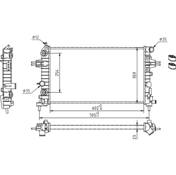 Chladič motoru Chladič, chlazení motoru HART 608 130