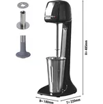 G.Gastro Mixér na mléčné koktejly & nápoje ROBAND (nová generace) - černý