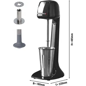 G.Gastro Mixér na mléčné koktejly & nápoje ROBAND (nová generace) - černý