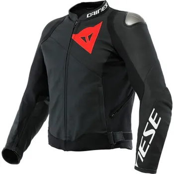 Moto bunda Bunda na moto Dainese SPORTIVA LEATHER JACKET BLACK-MATT/BLACK-MATT/BLACK-M vel. 56