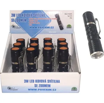 Svítilna Konnoc S-151 kovová svítilna 3W ZOOM