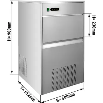 Výrobník ledu G.Gastro Stroj na kostky ledu / výrobník kostek ledu - dutý válec - 80 kg / 24h