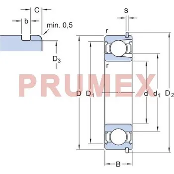 SKF 211-2ZNR kuličkové ložisko