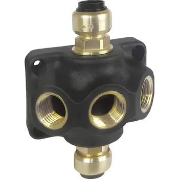 Vodovodní potrubí TECTITE Průchozí krabice pro rozvod vzduchu 22 mm + 22 mm - 3xG1/2"