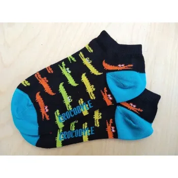 Chlapecké oblečení TREPON Chlapecké kotníkové ponožky Krokodýl, černé
