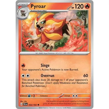 Sběratelská karetní hra Pyroar 032/193 - Paldea Evolved Typ karty: Non-Holo