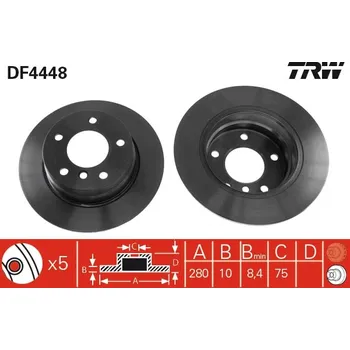 Brzdový kotouč Brzdový kotouč TRW DF4448